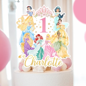 Princess Cake Topper, Princess Centerpiece, Princess Printable Topper, Princess, DIGITAL FILE ONLY 0024