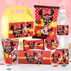 Minnie Mouse Red Party Package, Minnie Mouse Red Birthday Printables, Minnie Mouse Red Party Kit, DIGITAL FILE ONLY - 0039