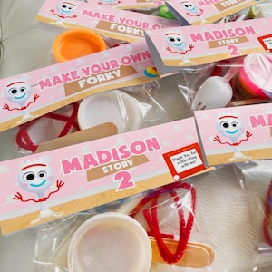 Toy Story Forky Bag Toppers, Make Your Own Forky Party Labels (Digital File) 0033 image 1