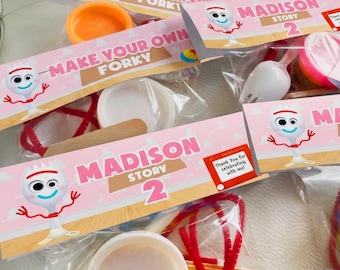 Toy Story Forky Bag Toppers, Make Your Own Forky Party Labels (Digital File) 0033