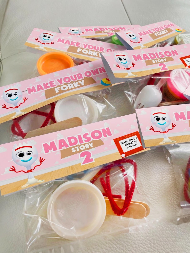 Toy Story Forky Bag Toppers, Make Your Own Forky Party Labels (Digital File) 0033 image 1