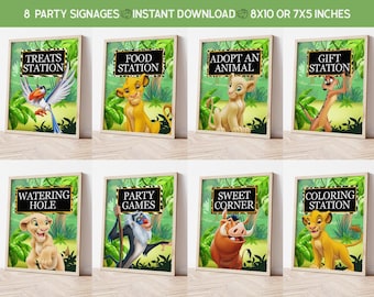 Lion King Party Signs, 8x10, 5x7 (Instant Download) 0011