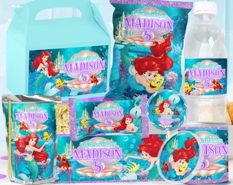 Little Mermaid Ariel Party Package, Little Mermaid Ariel Birthday ...