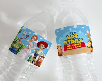 Toy Story Bottle Wrapper, Baby Shower (Digital File) 0040