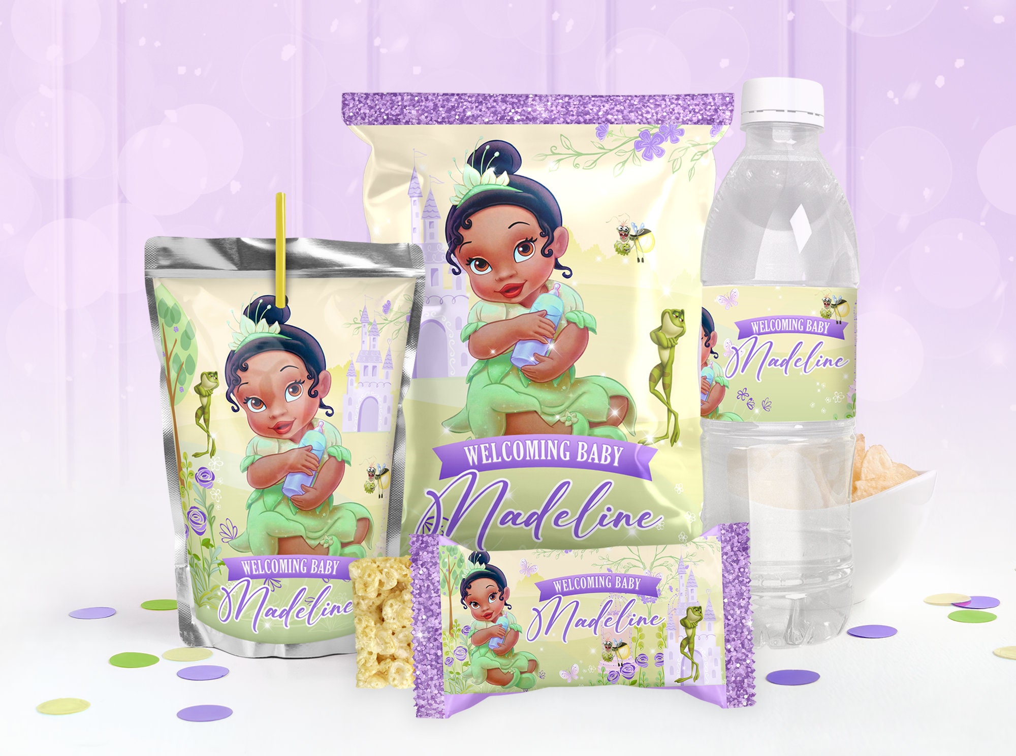 Baby Tiana Party Package, Baby Tiana Birthday Printables,  Baby Tiana Party Kit, DIGITAL FILE ONLY - 0041