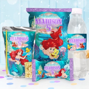 Little Mermaid Ariel Party Package, Little Mermaid Ariel Birthday Printables, Little Mermaid Ariel Party Kit, DIGITAL FILE ONLY - 0027