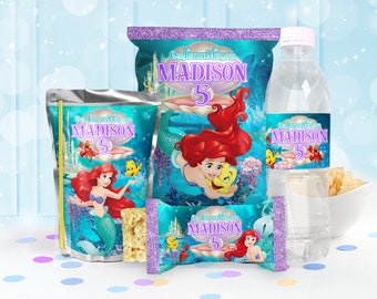 Little Mermaid Ariel Party Package, Little Mermaid Ariel Birthday Printables, Little Mermaid Ariel Party Kit, DIGITAL FILE ONLY - 0027