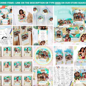 Moana 2 Water Bottle Label, Printable Wrapper (Digital File) 0047 image 6