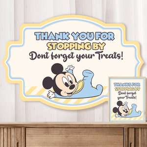 Babyland signage, Mickey baby shower signage, Babyland party sign, Mickey baby shower treat station, DIGITAL FILE ONLY 0044