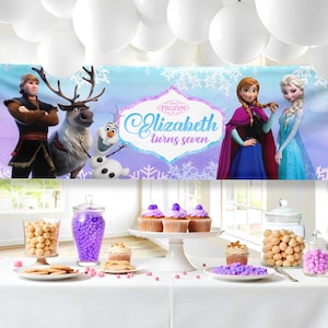 Frozen Backdrop, Frozen Banner, Frozen Printable Backdrop, DIGITAL FILE ONLY 0013