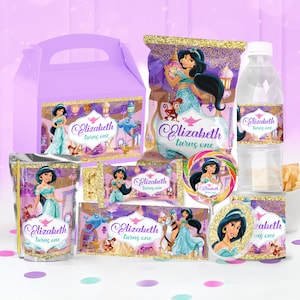 Princess Jasmine Party Package, Princess Jasmine Birthday Printables, Princess Jasmine Party Kit, DIGITAL FILE ONLY - 0021