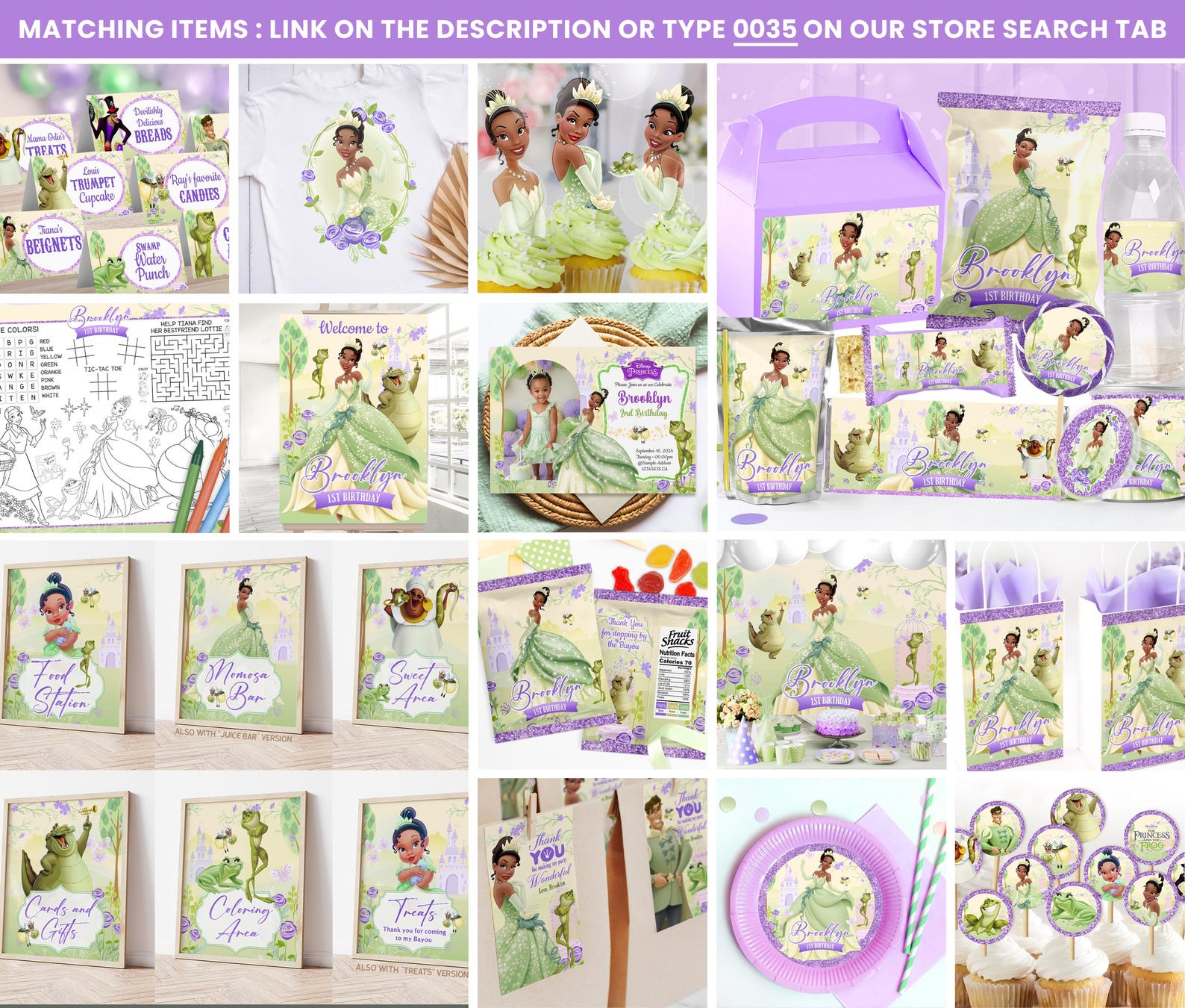 Princess Tiana Activity Placemat, Princess Tiana Placemat, Princess ...