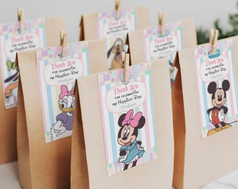 Disneyland Birthday Party Favors, Happiest Birthday Thank You Tags, 0049