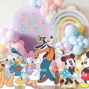 Recortes de Mickey y sus amigos de Disneyland para fiestas, decoración para baby shower y fiestas grandes, archivos digitales, 0015, 0037