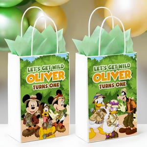 Mouse Safari Treat Bag Label, Mouse Safari Paper Bag Label, Mouse Safari Giveaway Label, DIGITAL FILE ONLY 0030