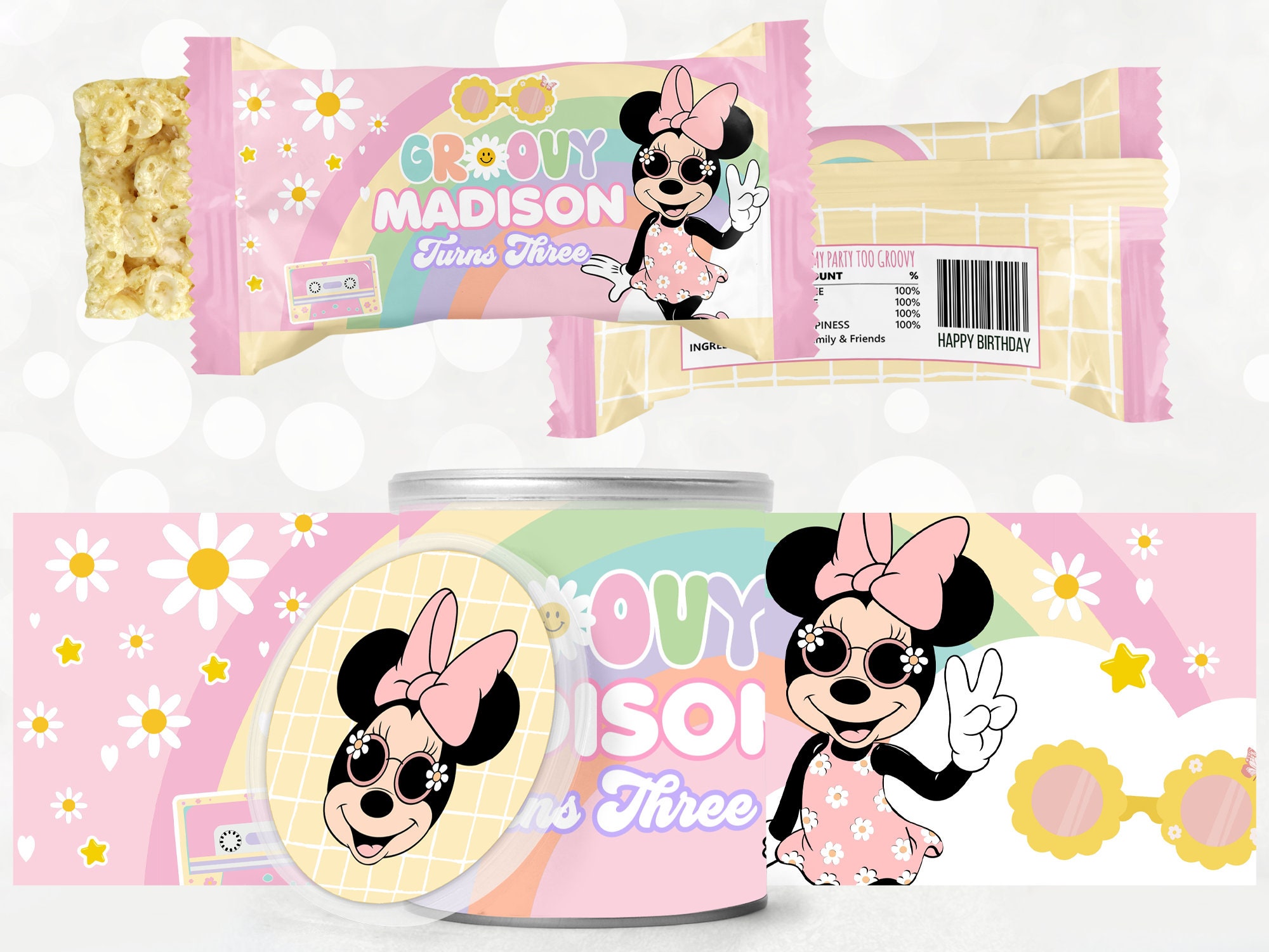 Mini Mouse Two Groovy Mouse Groovy Party Package, Mouse Groovy Birthday Printables, Mouse ...