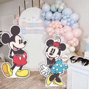Mickey & Minnie Cutout,  Party Stand Up Prop, Mickey Baby Shower, Minnie Party Decoration, DIGITAL FILE ONLY 0015 0037
