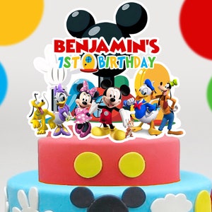 Mickey Mouse clubhouse cake topper, Mouse clubhouse Birthday Cake Topper Mouse clubhouse toppers, Mouse clubhouse, DIGITAL FILE ONLY 0006