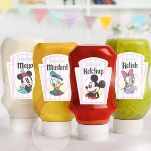 Happiest Birthday Condiments label, Magical Party Condiments label, Theme Park Condiments label, Minnie Condiments label, 0015