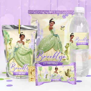 Princess Tiana Party Package, Princess Tiana Birthday Printables,  Princess Tiana Party Kit, DIGITAL FILE ONLY - 0035