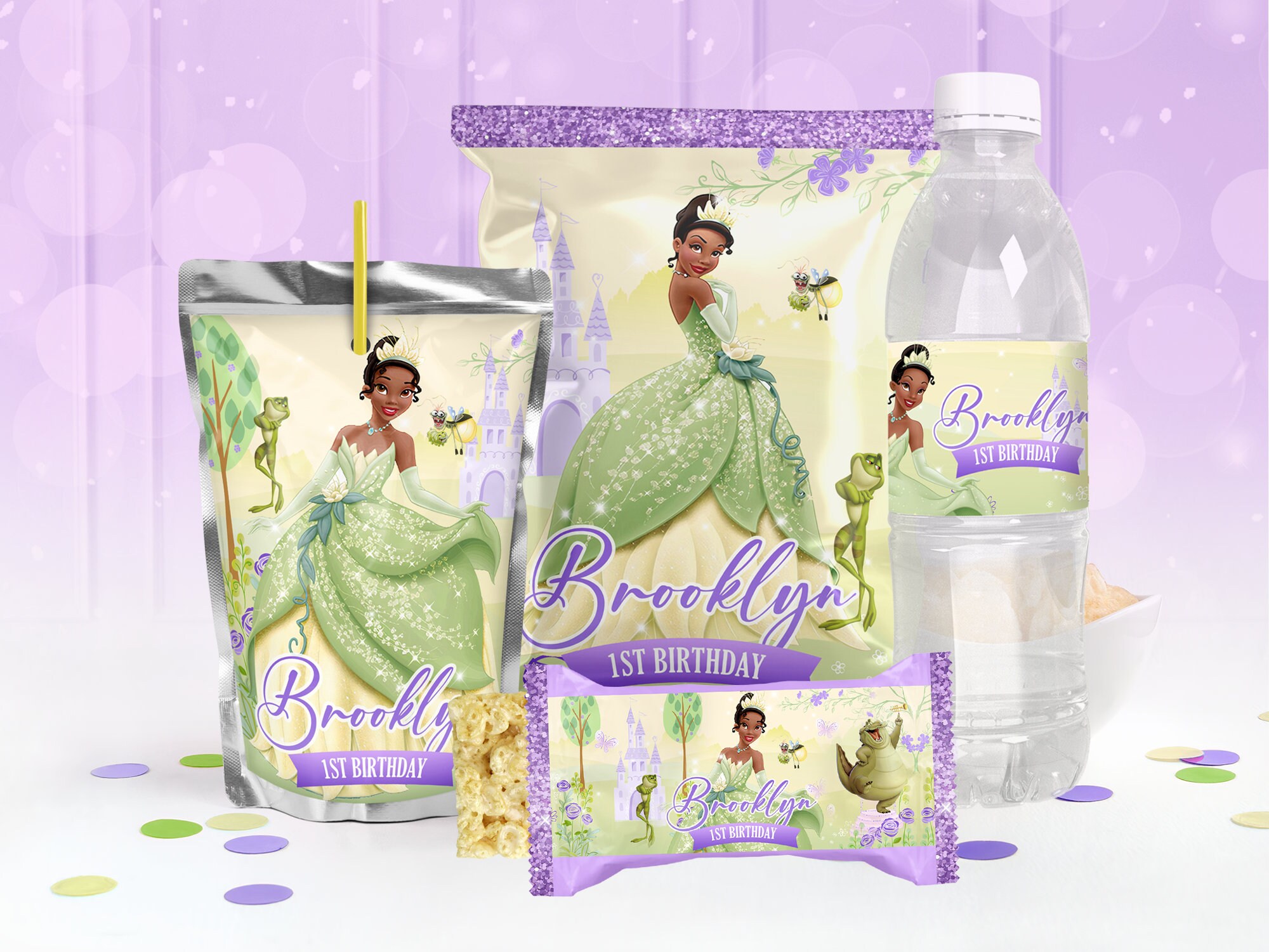 Princess Tiana Party Package, Princess Tiana Birthday Printables,  Princess Tiana Party Kit, DIGITAL FILE ONLY - 0035