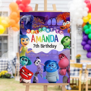 Inside out welcome sign, Inside out editable welcome sign, Inside out welcome banner, DIGITAL FILE ONLY 0045