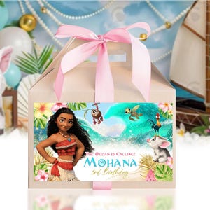 Étiquette pour boîte à pignon Moana, étiquette pour boîte à gâteries Moana, cadeaux pour boîte à gâteries Moana 0046