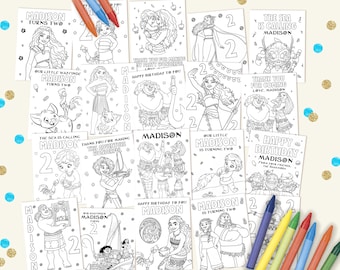 Moana Coloring Pages, Goodie Bag Printables (Digital Download) 0047