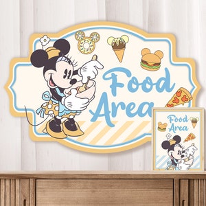Happiest Birthday Signage, Magical Party Sign, Theme Park Signage, Mickey Party Signage, Food station sign, 0037