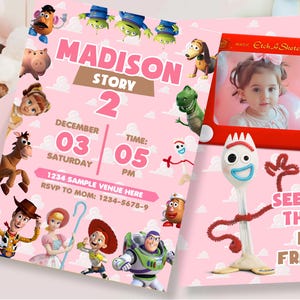 Toy Story Girl Invitation, Toy Story Girl Digital Invitation, Toy Story Girl Printable Invitation, Toy Story Girl DIGITAL FILE ONLY 0033