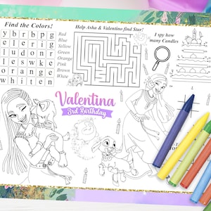 Wish Activity Placemat, Wish Placemat, Wish Coloring Sheet, DIGITAL FILE ONLY 0008