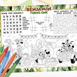 Placemat muissafari-activiteit, muissafari-placemat, muissafari kleurplaat, ALLEEN DIGITAAL BESTAND 0001