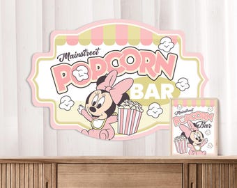 Letrero de fiesta de cumpleaños de Disneyland, Mainstreet Popcorn Bar, 0044