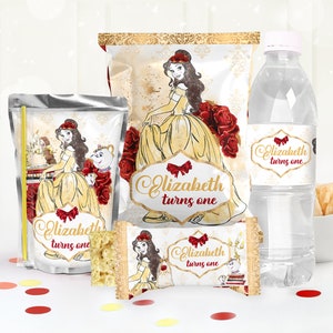 Beauty and the best Party Package, Belle Birthday Printables, Belle Party Kit, Beauty and the beast Party Kit 0014