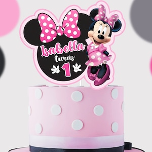 Minnie Mouse Pink cake topper, Minnie Mouse Pink Birthday Cake Topper Minnie Mouse Pink toppers, Minnie Mouse Pink, DIGITAL FILE ONLY 0038