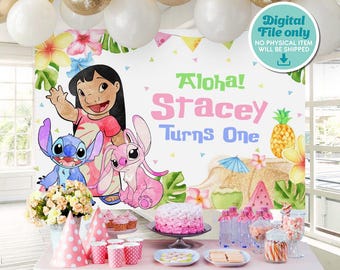 Lilo Stitch Hintergrund, Lilo Stitch Hintergrund zum Ausdrucken, Lilo Stitch Banner, Lilo Stitch Party, Lilo Stitch Geburtstagsgeschenke, 0007