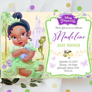 Baby Tiana Einladung, Baby Tiana digitale Einladung, Baby Tiana druckbare Einladung, NUR DIGITALE DATEI 0041