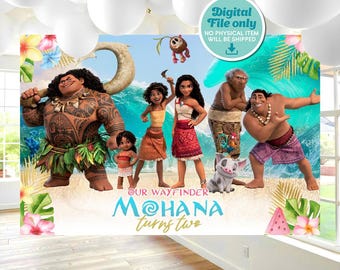 Sfondo di Moana 2, Sfondo stampabile di Moana 2, Moana 2, SOLO FILE DIGITALE 0047