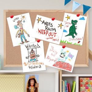 Póster de Toy Story, dibujo de Toy Story, dibujo imprimible de Andy de Toy Story, descarga instantánea 0016 0009 0040