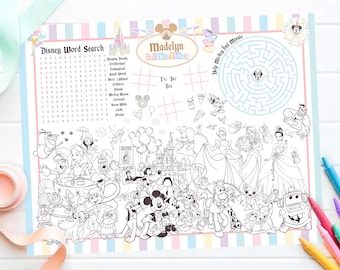 Happiest Birthday Placemat , Magical Party Placemat , Theme Park Placemat, Minnie Party Placemat, 0015