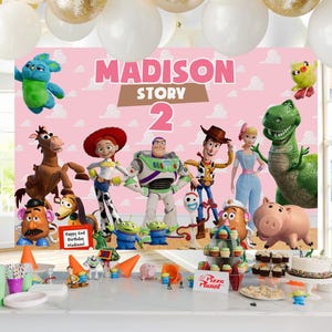 Toy Story Girl Backdrop, Toy Story Girl Banner, Toy Story Girl Printable Backdrop, DIGITAL FILE ONLY 0033