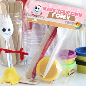Toy Story make your own forky, Toy Story Forky, Toy Story Forky Bag Labels, Toy Story Forky Bag Labels, DIGITAL FILE ONLY 0033