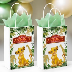 Etichetta per sacchetto regalo Il Re Leone, etichetta per sacchetto di carta Il Re Leone, etichetta omaggio Il Re Leone, SOLO FILE DIGITALE 0003