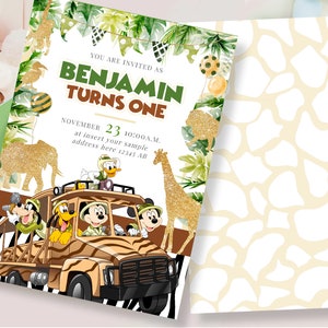 Invitation safari souris, safari souris E invite, modèle d'invitation safari souris, invitation safari souris 0001