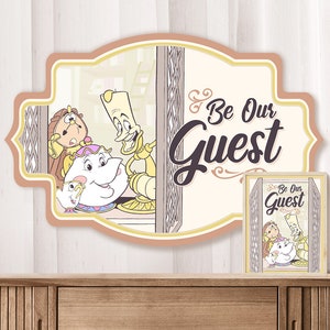 Happiest Birthday Signage, Magical Party Sign, Theme Park Signage, Minnie Party Signage, Be our guest signage, 0015 0037