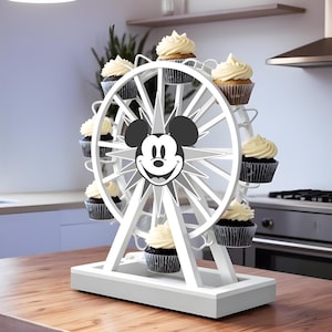 Printable Mickey&#39;s Fun Wheel Label, Mickey Birthday, Disneyland Party Decoration,  Mickey&#39;s Fun Wheel cupcake, DIGITALFILE 0036