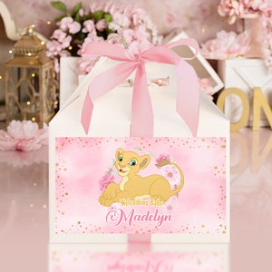Lion King Nala Baby Shower Gable Box Label, Lion King Nala Treat Box Label, Lion King Nala Treat Box Party Favors 0004