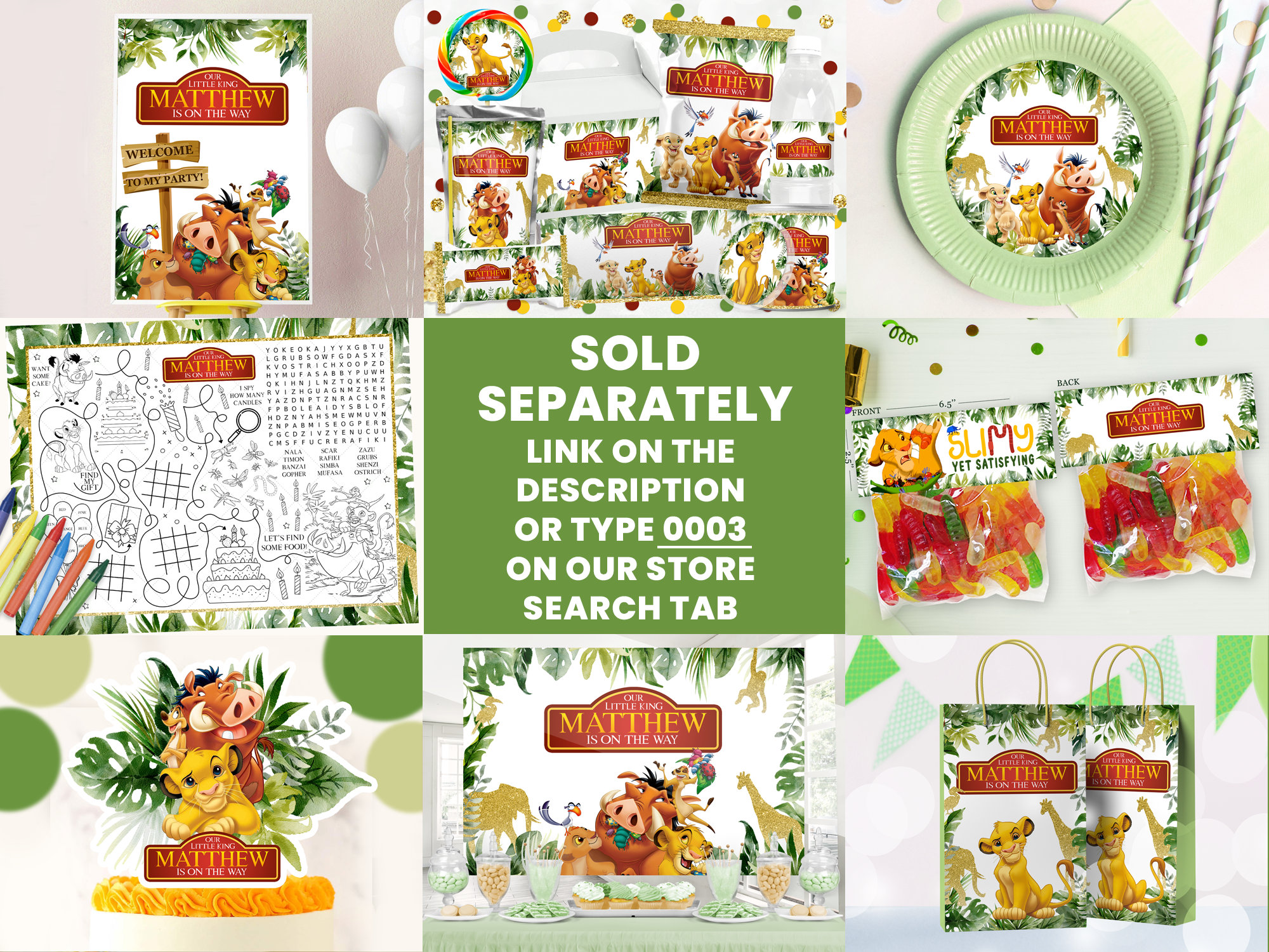 Lion King Thank You Tags Lion King Giveaway Labels Lion Etsy UK