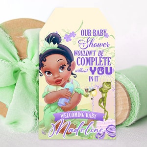 Baby Tiana thank you tags, Princess Tiana Giveaway Labels, Princess Tiana, DIGITAL FILE ONLY 0041