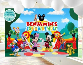 Achtergrond muisclubhuis, banner muisclubhuis, clubhuis muis, ALLEEN DIGITAAL BESTAND - 0006